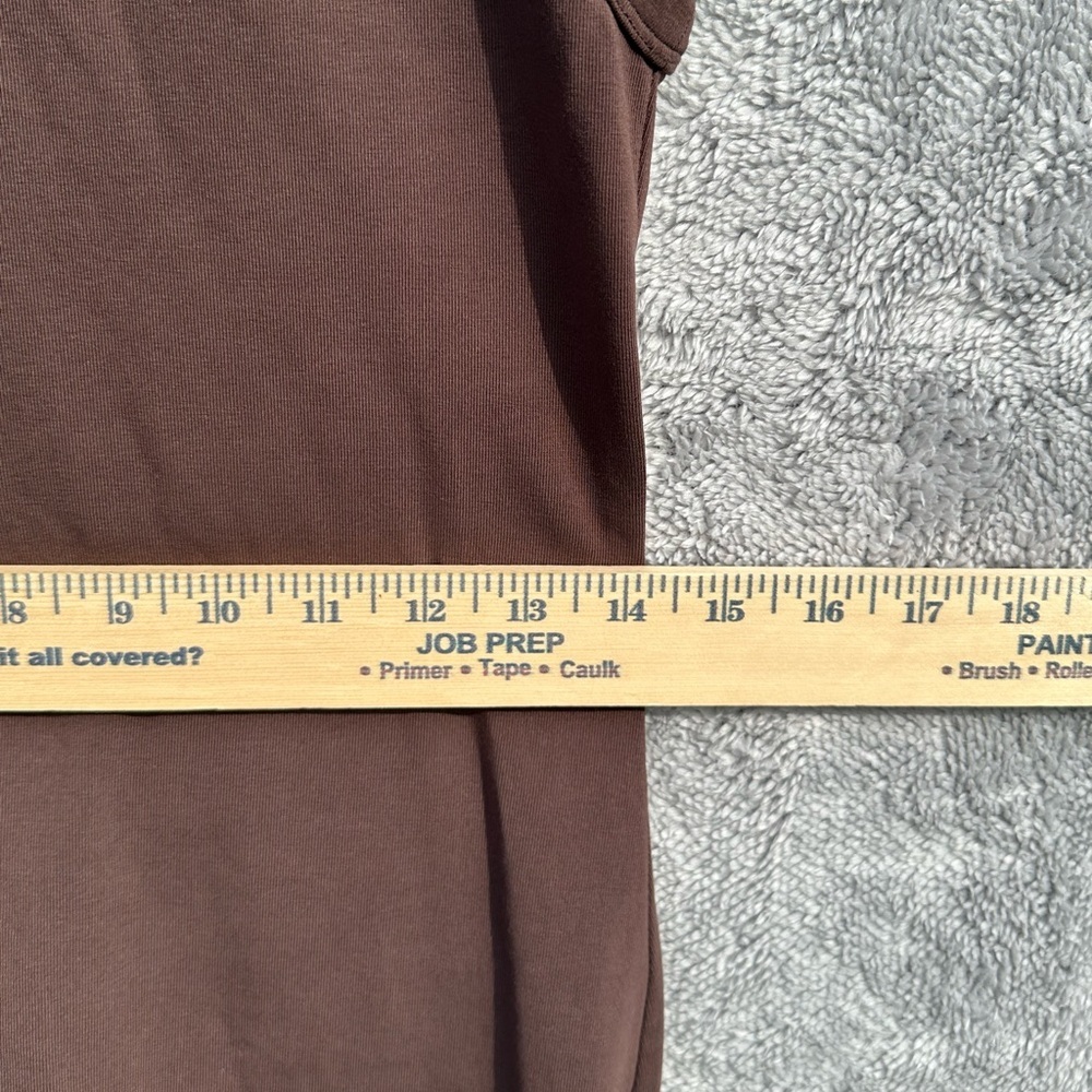 Aritzia TNA Organic Cotton Mini Tank Dress Brown Sleeveless Bodycon Size M - Picture 6 of 9